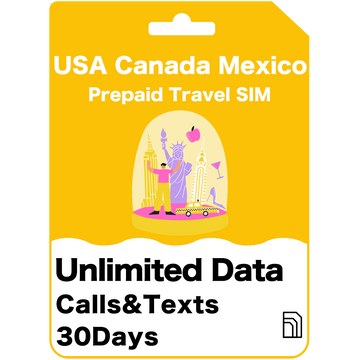 USA Canada Mexico prepaid travel sim card - AT&T