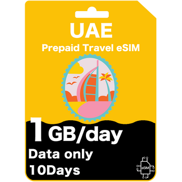 Dubai(UAE) Prepaid Travel eSIM Card