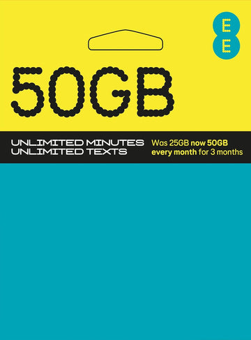 UK Prepaid Travel SIM Card - EE UK