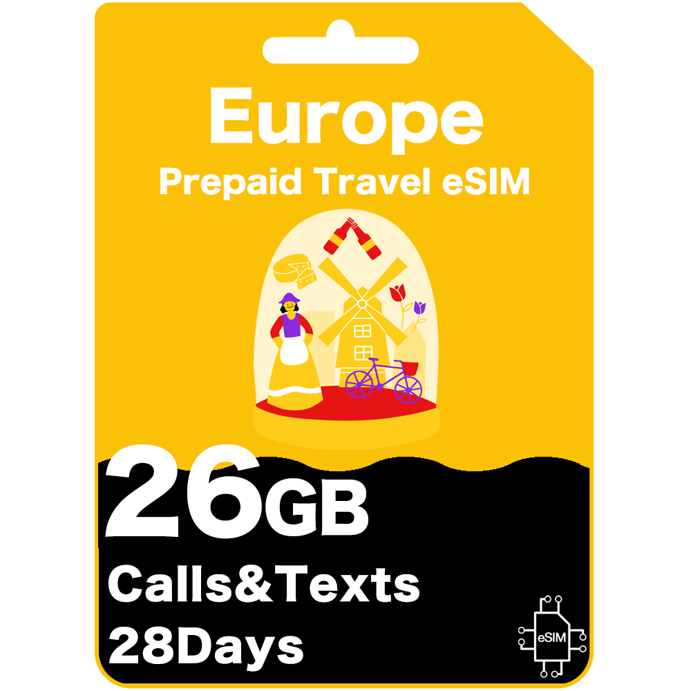 Europe Prepaid Travel eSIM Card - Orange