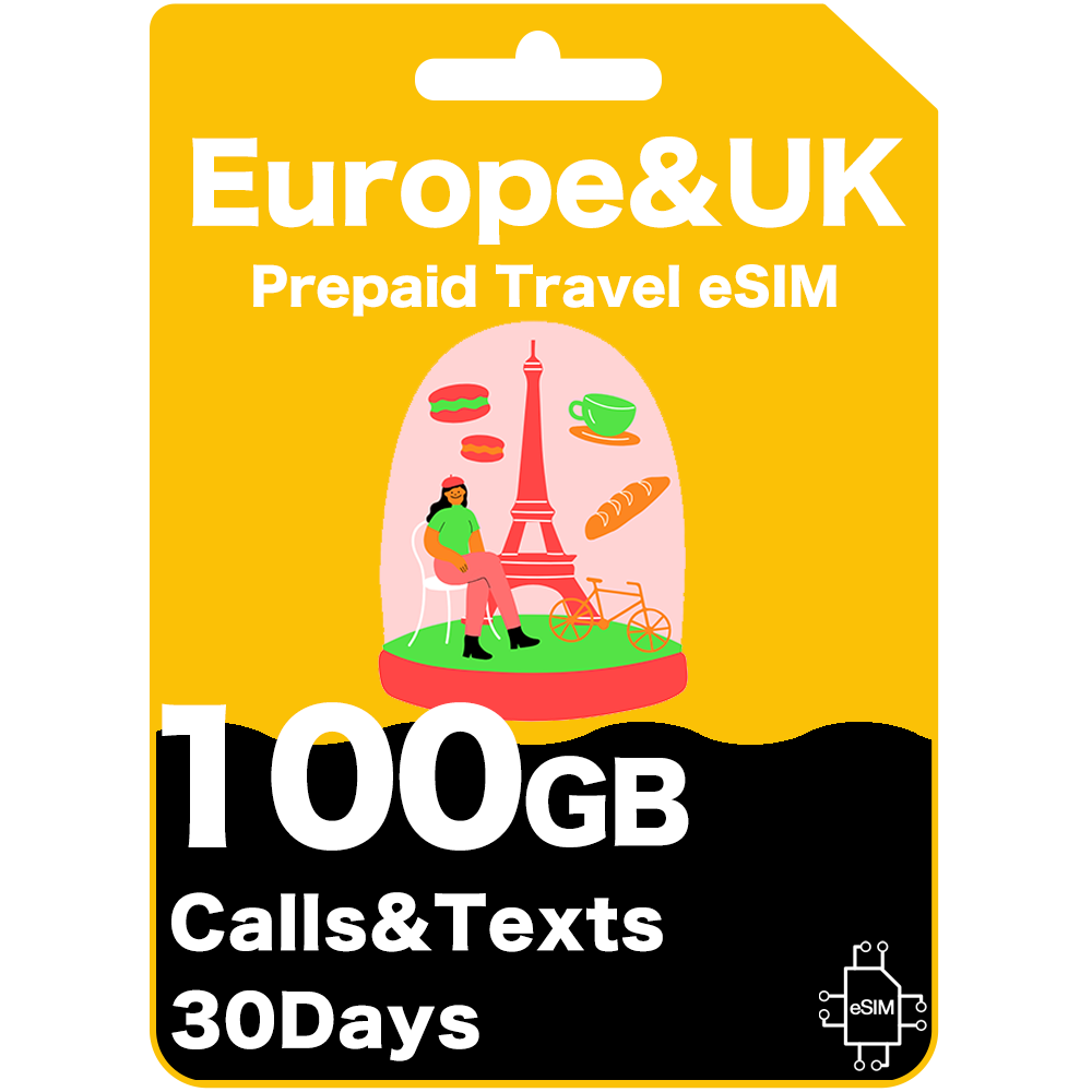 Europe & UK Travel eSIM Card - Orange