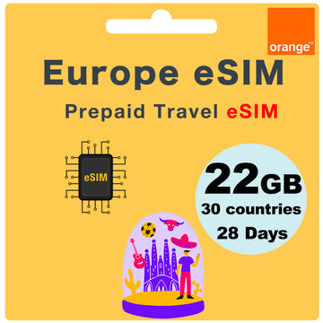 Europe Prepaid travel eSIM card