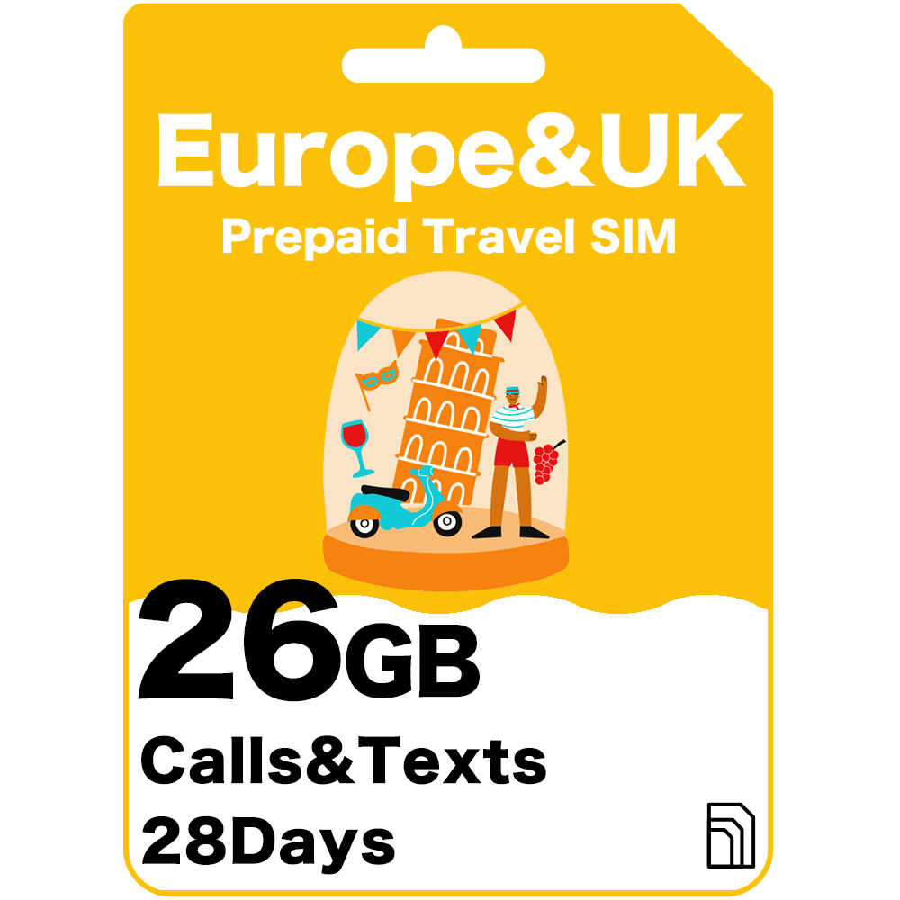 Europe&UK travel SIM card