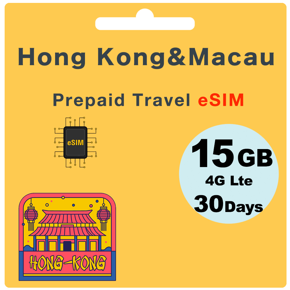 Hong Kong & Macau Prepaid Travel eSIM Card (Data Only) - G-Starlink