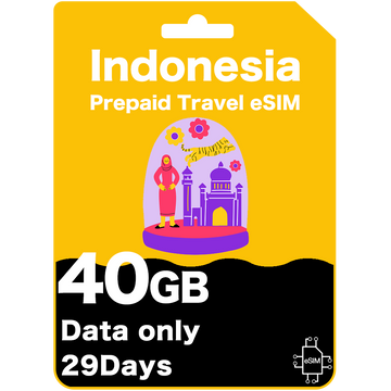 Bali & Indonesia Prepaid Travel eSIM - Telkomsel