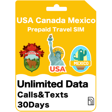 USA,Canada & Mexico Prepaid Travel SIM Card - T Mobile