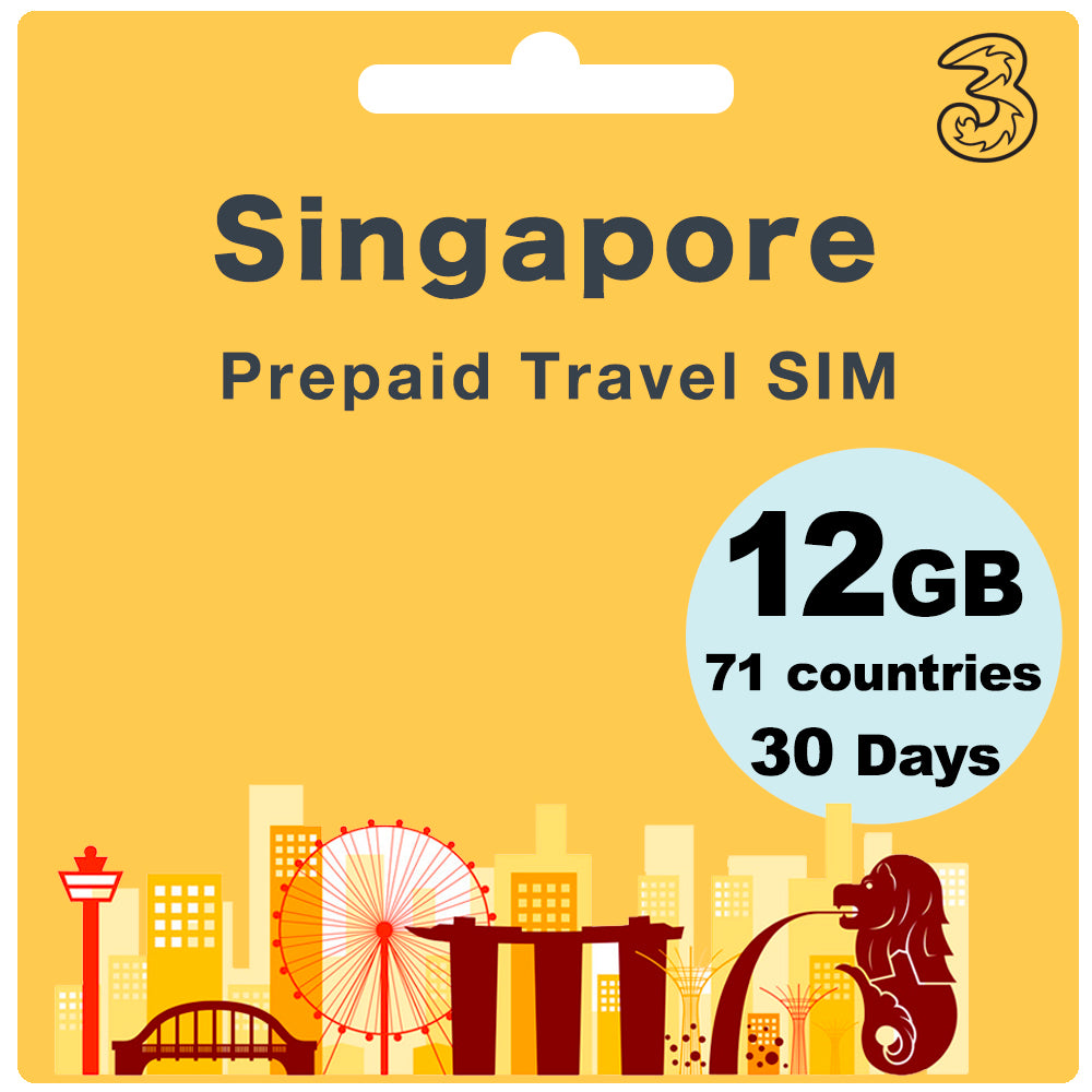 Singapore Prepaid Travel SIM Card 12GB 30Days - G-Starlink