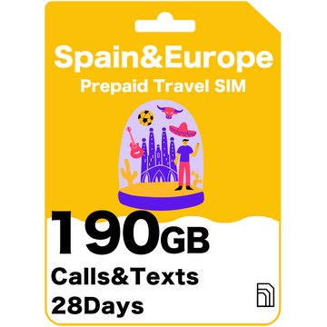 Spain & Europe Prepaid Travel SIM Card - Vodafone