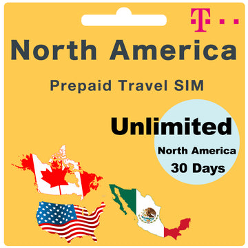 Tarjeta SIM prepaga para viajes de EE. UU., Canadá y México - T Mobile